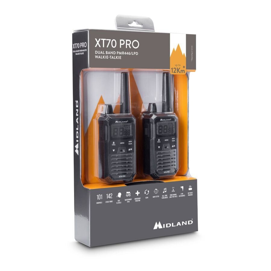 Raadiosaatjate paar Midland XT70 Pro цена и информация | Raadiosaatjad | kaup24.ee