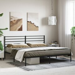 vidaXL metallist voodiraam peatsiga, must, 180 x 200 cm цена и информация | Кровати | kaup24.ee