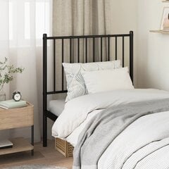 vidaXL metallist voodipeats, must, 80 cm hind ja info | Voodid | kaup24.ee