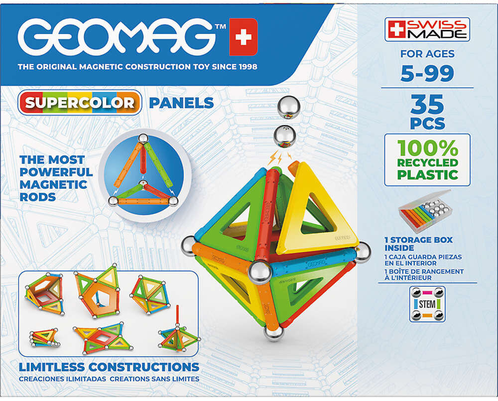 Magnetkonstruktor Geomag Supercolor Panels Magnetiline (35 tk) hind ja info | Klotsid ja konstruktorid | kaup24.ee