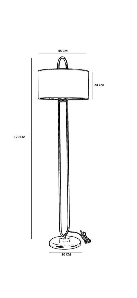 Põrandalamp Opviq Elips цена и информация | Põrandalambid | kaup24.ee