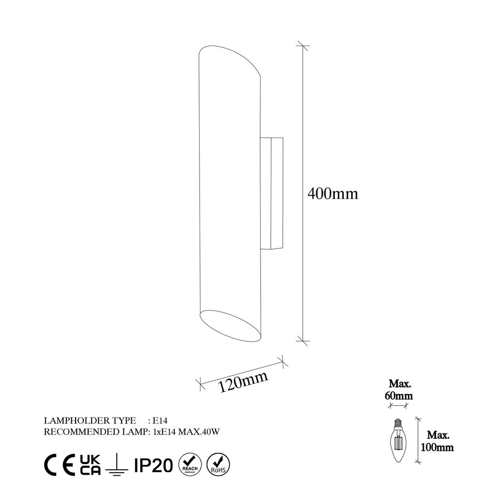 Seinavalgusti Opviq Cut hind ja info | Seinavalgustid | kaup24.ee