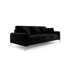 Трехместный диван Velvet Larnite, 222x102x90 см, цвет черный цена и информация | Диваны | kaup24.ee