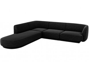 Левосторонний угловой диван Micadoni Miley, 252 x 220 x 74 см, черный цена и информация | Диваны | kaup24.ee