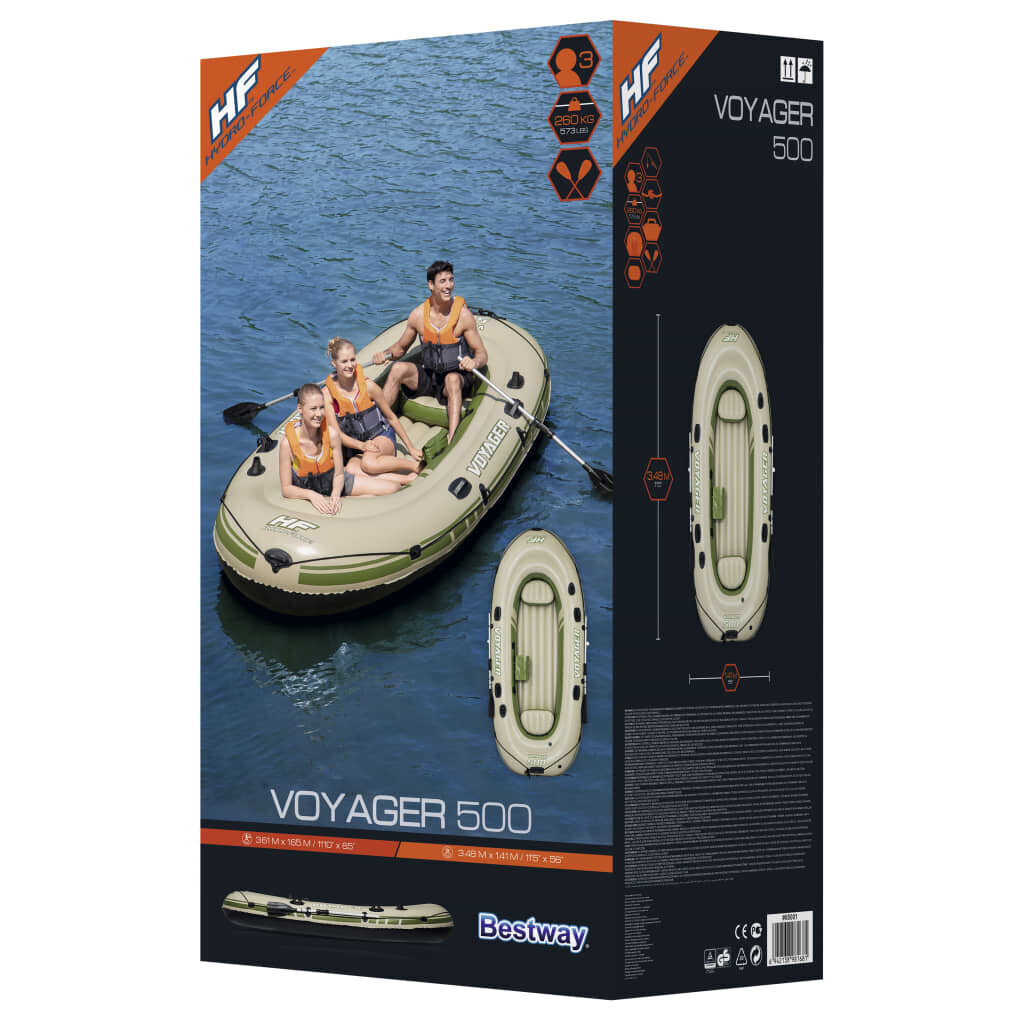 Bestway Hydro Force kummipaat Voyager 500, 348 x 141 cm цена и информация | Paadid ja süstad | kaup24.ee