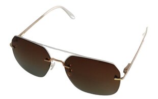 Поляризованные солнцезащитные очки с металлической оправой для мужчин Trendy SP127 C2 58-17, золотые & прозрачные цена и информация | Солнцезащитные очки | kaup24.ee