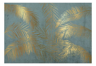 Fototapeedid tööriista ja liimiga - Kuldsed palmi lehed (2. variant), 400x280 cm hind ja info | Fototapeedid | kaup24.ee