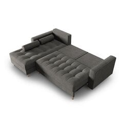 Левосторонний угловой диван Velvet Gobi, 240x175x96 см, темно-серый цена и информация | Угловые диваны | kaup24.ee
