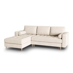 Левосторонний угловой диван Velvet Gobi, 240x175x96 см, бежевый цена и информация | Угловые диваны | kaup24.ee