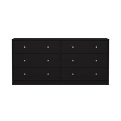 May Double dresser 6 drawers Black Black hind ja info | Kummutid | kaup24.ee