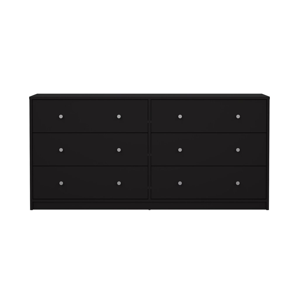 May Double dresser 6 drawers Black Black hind ja info | Kummutid | kaup24.ee