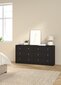 May Double dresser 6 drawers Black Black hind ja info | Kummutid | kaup24.ee