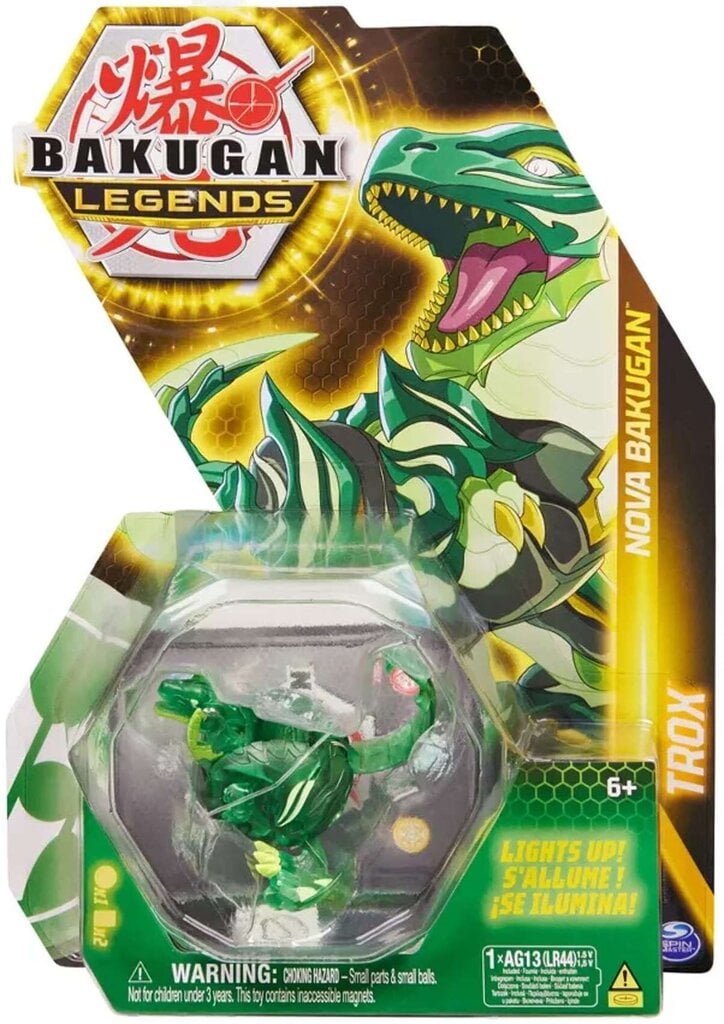 Bakugan Legends Nova Ventus Trox hõõguv + kaardid + bakucores цена и информация | Poiste mänguasjad | kaup24.ee