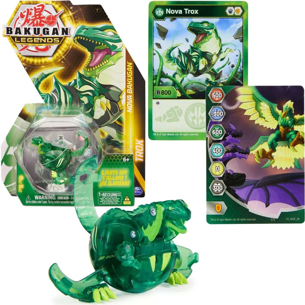 Bakugan Legends Nova Ventus Trox hõõguv + kaardid + bakucores цена |  kaup24.ee