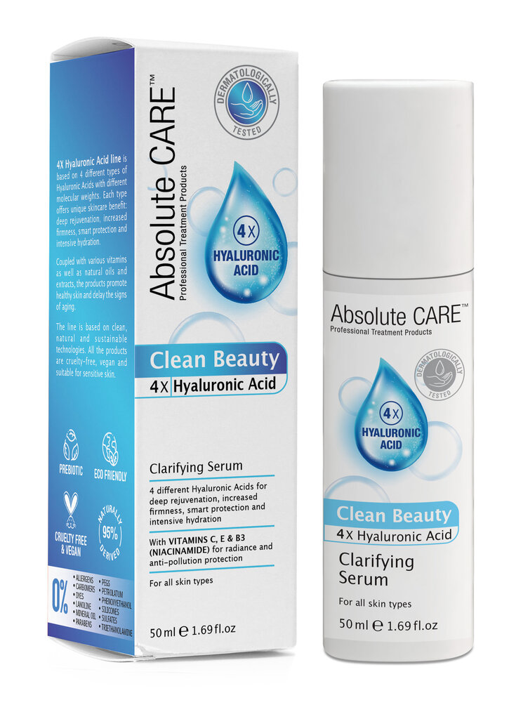 Näoseerum Absolute Care Hyaluronic Acid Clarifying, 50 ml hind ja info | Näoõlid, seerumid | kaup24.ee