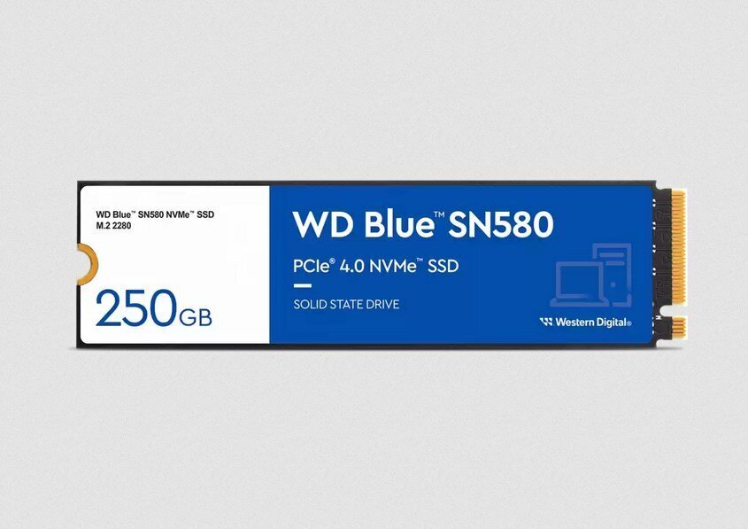 WD Blue SN580 WDS250G3B0E цена и информация | Sisemised kõvakettad (HDD, SSD, Hybrid) | kaup24.ee