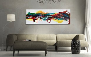 Abstraktne maal 50x150 cm Valge vibratsioon hind ja info | Seinapildid | kaup24.ee