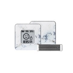 Измеритель качества воздуха CO2, Airvalent Silver Marble цена и информация | Метеорологические станции, термометры | kaup24.ee