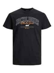 Детская футболка Jack & Jones 12237120*01, черная, 5715428253123 цена и информация | Рубашки для мальчиков | kaup24.ee