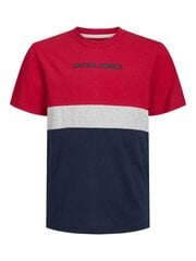 Детская футболка Jack & Jones 12237430*01, красная/серая, 5715425344176 цена и информация | Рубашки для мальчиков | kaup24.ee