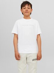 Детская футболка Jack & Jones 12237435*03, белая, 5715425310454 цена и информация | Рубашки для мальчиков | kaup24.ee