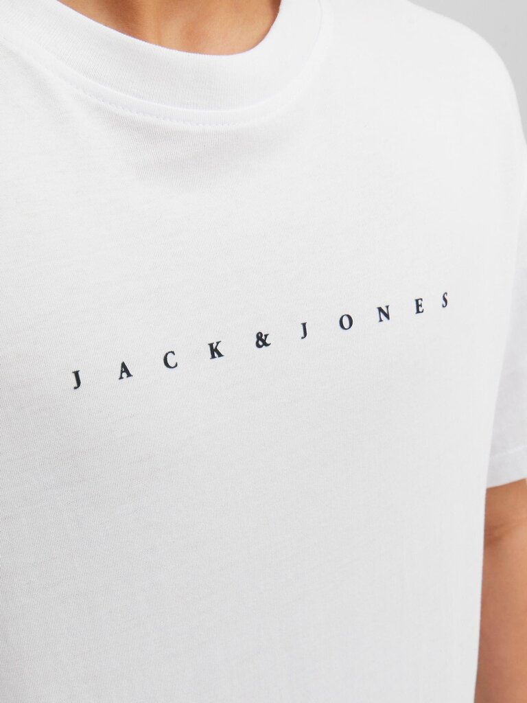 Jack & Jones Poiste T-särk 12237435*03, valge 5715425310454 цена и информация | Poiste särgid | kaup24.ee