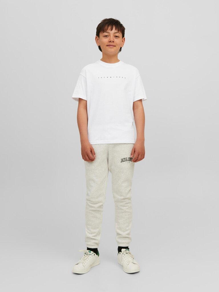 Jack & Jones Poiste T-särk 12237435*03, valge 5715425310454 цена и информация | Poiste särgid | kaup24.ee