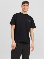 Jack & Jones meeste T-särk 12245400*01, must 5715429270358 hind ja info | Meeste T-särgid | kaup24.ee