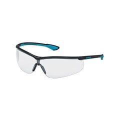 Защитные очки Uvex Uvex Sportstyle, прозрачные линзы, покрытие Supravision Extreme (защита от царапин и запотевания), цвет черный/синий цена и информация | Головные катушки | kaup24.ee