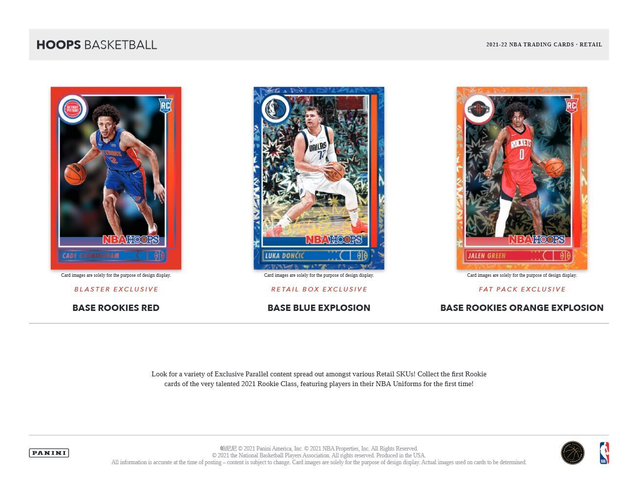 Korvpallikaardid Panini NBA Hoops 2021/2022 kaardipakk (Retail) hind ja info | Hobikaardid | kaup24.ee