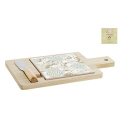 поднос для закусок DKD Home Decor Бамбук Керамика 3 Предметы (21,5 x 11,8 x 1,5 cm) цена и информация | Посуда, тарелки, обеденные сервизы | kaup24.ee