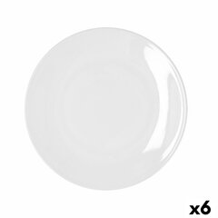 Тарелка Bidasoa Glacial Coupe, белая (25 см) (6 шт.) цена и информация | Посуда, тарелки, обеденные сервизы | kaup24.ee