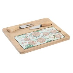 Suupistete alus DKD Home Decor 24,5 x 20 x 1,2 cm Beež Roheline цена и информация | Посуда, тарелки, обеденные сервизы | kaup24.ee