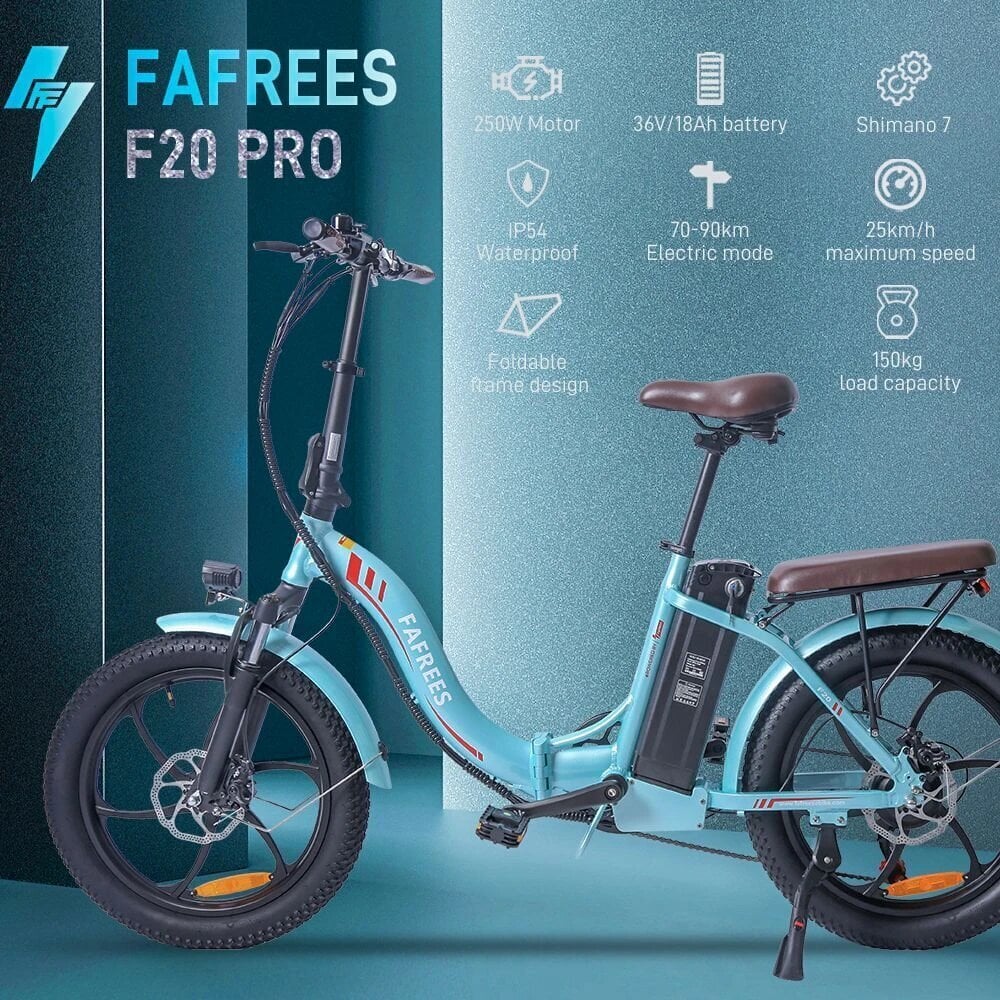 Elektrijalgratas Fafrees F20 Pro, 20", hall, 250W, 18Ah hind ja info | Elektrirattad | kaup24.ee