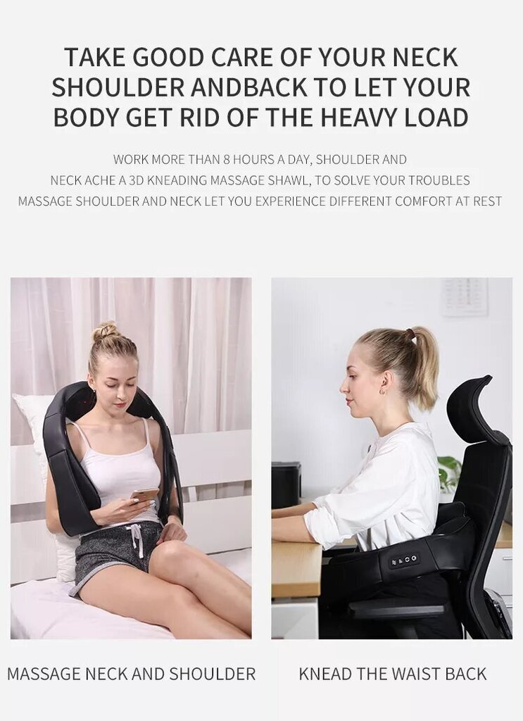 Livman 2 in 1 Shiatsu цена и информация | Massaažiseadmed | kaup24.ee