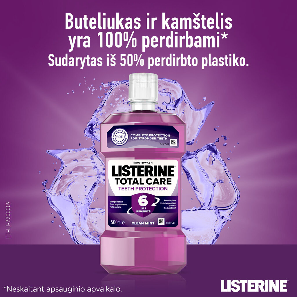 Suuloputusvesi Listerine Total Care 500 ml цена и информация | Suuhügieen | kaup24.ee