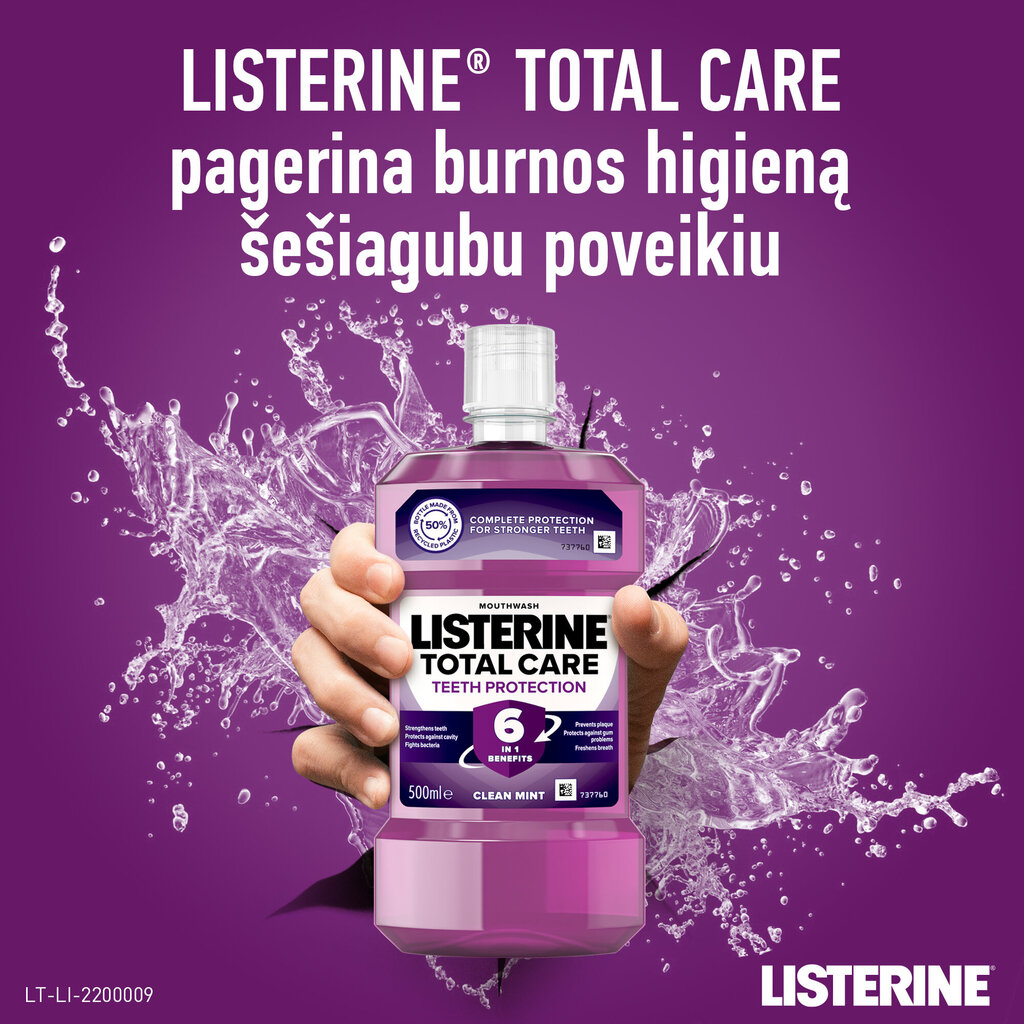 Suuloputusvesi Listerine Total Care 500 ml цена и информация | Suuhügieen | kaup24.ee