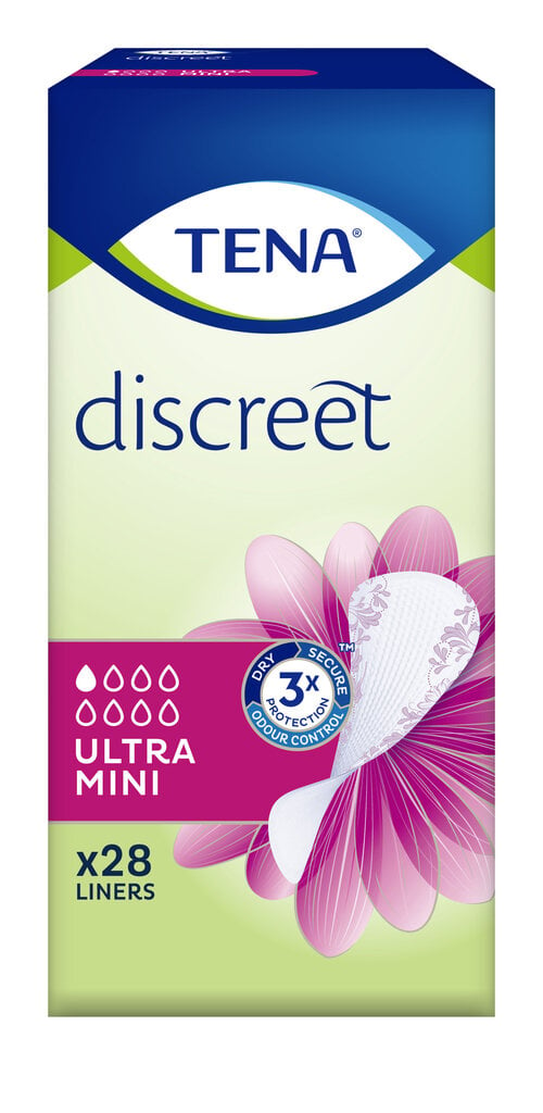 Pesukaitsmed Tena Discreet Ultra Mini 28 tk. hind ja info | Tampoonid, hügieenisidemed, menstruaalanumad | kaup24.ee