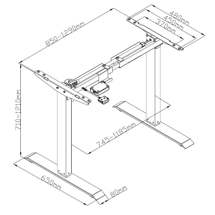 Reguleeritavad lauajalad Frame Flex, valge hind ja info | Arvutilauad, kirjutuslauad | kaup24.ee