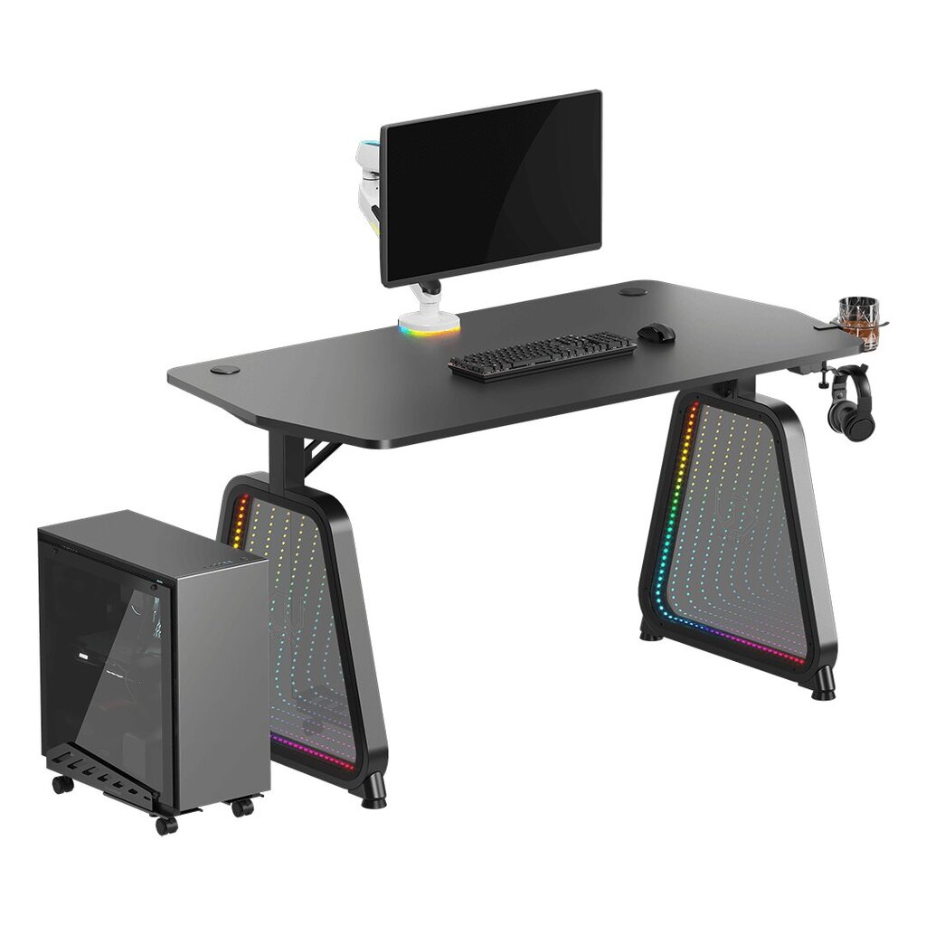 Mängurilaud Ultradesk Booster, LED RGB prismaatilise valgustusega hind ja info | Arvutilauad, kirjutuslauad | kaup24.ee