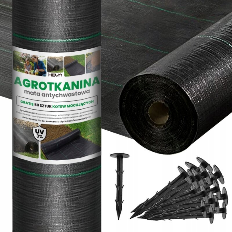 Agrotekstiil Heva, 1,6 x 50 m, 70 g/m² hind ja info | Aiatööriistad | kaup24.ee