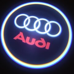 Подсветка логотипов на дверях Audi, 2 шт. цена и информация | Автомобильные электропринадлежности 12V | kaup24.ee