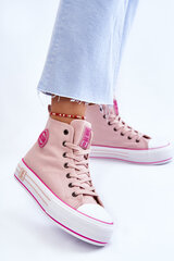 Naiste kõrge tekstiilplatvormiga tossud Big Star LL274186 Pink цена и информация | Спортивная обувь, кроссовки для женщин | kaup24.ee