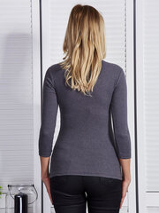 Женская блуза с вырезом на шнуровке, светло-серого цвета цена и информация | Женские блузки, рубашки | kaup24.ee