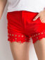 Lühikesed püksid, punased цена и информация | Naiste lühikesed püksid | kaup24.ee