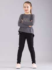 Женская блуза с вырезом на шнуровке, светло-серого цвета цена и информация | Рубашки для девочек | kaup24.ee
