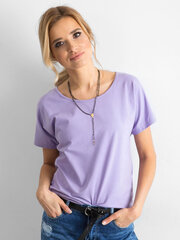 Фиолетовая хлопковая футболка с надписью  цена и информация | Женские футболки | kaup24.ee