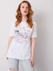 белая женская футболка с v-образным вырезом aileen цена и информация | Женские футболки | kaup24.ee