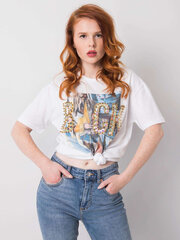 белая женская футболка с v-образным вырезом aileen цена и информация | Женские футболки | kaup24.ee