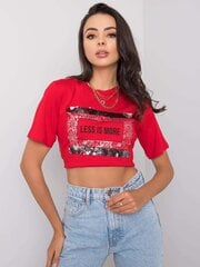 T-särk, punane цена и информация | Женские футболки | kaup24.ee